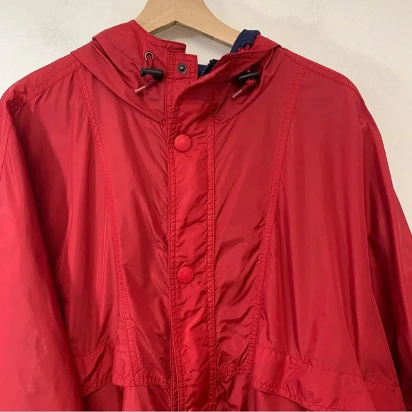 Eddie Bauer Ebtek Nylon Windbreaker Jacket Men XL Full Zip Utility Hood Pockets - Picture 2 of 16
